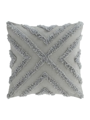Pineapple Elephant Silver Diamond Tufted 100% Cotton Cushion - Image 2 of 3