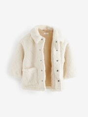 Ecru kariert - Shacket aus Teddyfleece (3 M.–7 J.) - Bild 6 von 10