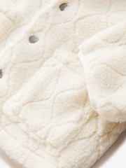 Ecru kariert - Shacket aus Teddyfleece (3 M.–7 J.) - Bild 8 von 10