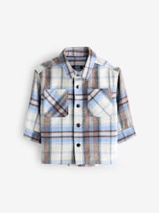 Blue/Brown Check Long Sleeve Check Overshirt (3mths-7yrs) - Image 1 of 5