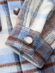 Blue/Brown Check Long Sleeve Check Overshirt (3mths-7yrs) - Image 4 of 5
