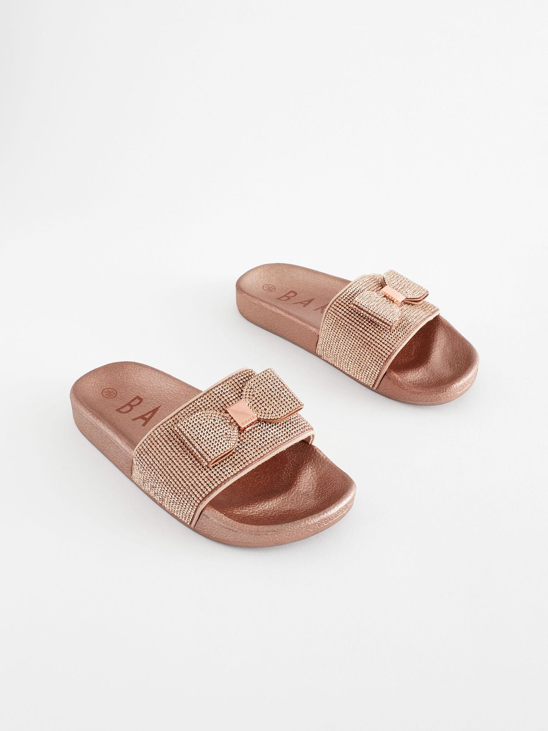 Buy Baker by Ted Baker Girls Diamante Sliders with Bow from the Next UK online shop
