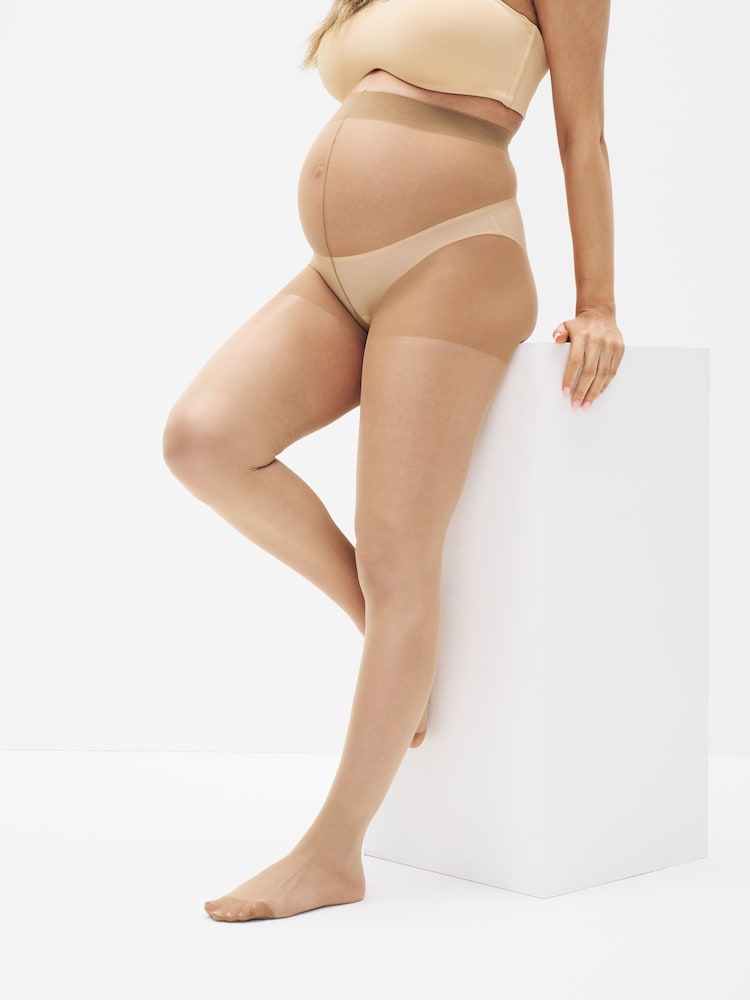 Nude - Strumpfhose in transparenter Glanzoptik (Umstandsmode), Hautfarben - Bild 1 von 3 Nude - Strumpfhose in transparenter Glanzoptik (Umstandsmode), Hautfarben - Bild 1 von 3
