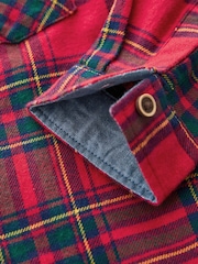 Red Tartan Plain Long Sleeve Check 100% Cotton Shirt (3mths-7yrs) - Image 7 of 7