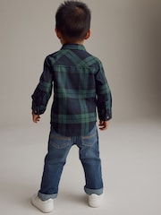 Green Tartan Check Character Long Sleeve Check 100% Cotton Shirt (3mths-7yrs) - Image 4 of 9
