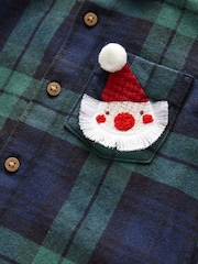 Green Tartan Check Character Long Sleeve Check 100% Cotton Shirt (3mths-7yrs) - Image 9 of 9