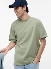 Tommy Jeans Green Tommy Flag Relaxed T-Shirt - Image 4 of 5