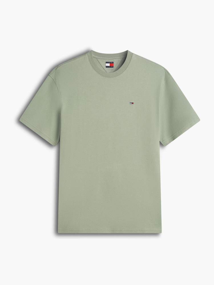 Tommy Jeans Green Tommy Flag Relaxed T-Shirt - Image 5 of 5 Tommy Jeans Green Tommy Flag Relaxed T-Shirt - Image 5 of 5