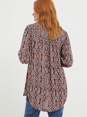 FatFace Brown Patsy Ikat Geo Tunic - Image 2 of 4