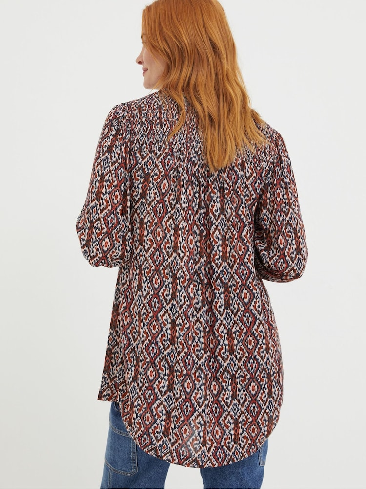 FatFace Brown Patsy Ikat Geo Tunic - Image 2 of 4