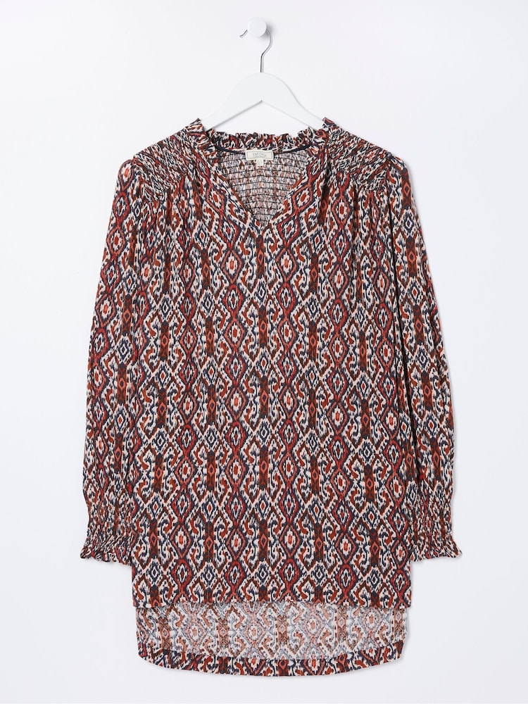 FatFace Brown Patsy Ikat Geo Tunic - Image 4 of 4