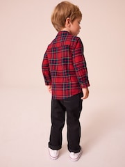 Red tartan Character Long Sleeve Check 100% Cotton Shirt (3mths-7yrs) - Image 2 of 7