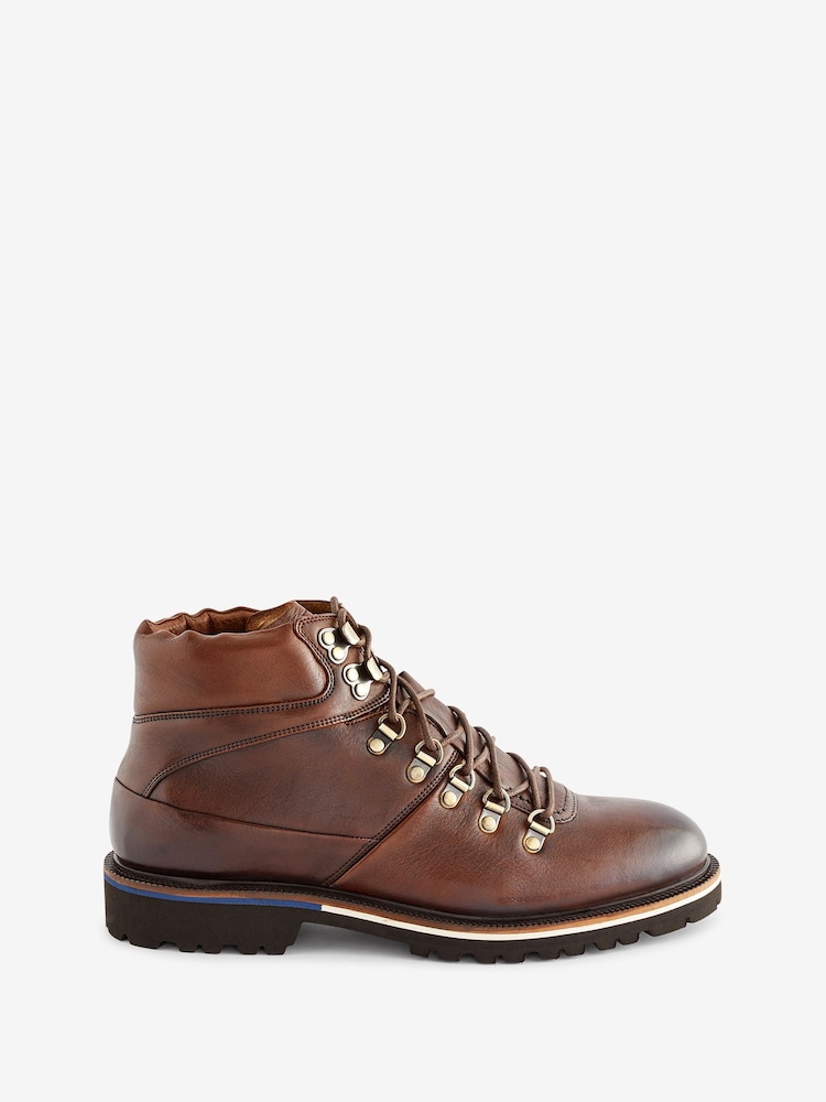 Oliver Sweeney Rispond Dark Leather Hiker Brown Boots - Image 1 of 5