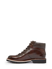 Oliver Sweeney Rispond Dark Leather Hiker Brown Boots - Image 2 of 5