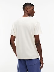 Tommy Jeans Cream Tonal Badge Crew Neck T-Shirt - Image 2 of 5