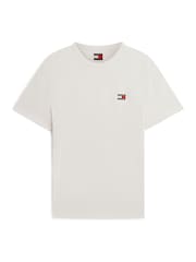 Tommy Jeans Cream Tonal Badge Crew Neck T-Shirt - Image 5 of 5