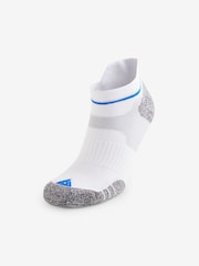 White/Blue 4 Pack Active Cushioned Sports Trainers Socks 4 Pack - Image 2 of 4