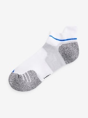 White/Blue 4 Pack Active Cushioned Sports Trainers Socks 4 Pack - Image 4 of 4