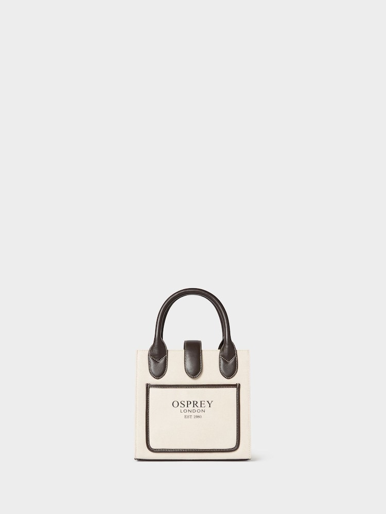 Osprey London Cream The Great Gaddesden Canvas Small Tote Bag - Image 1 of 5