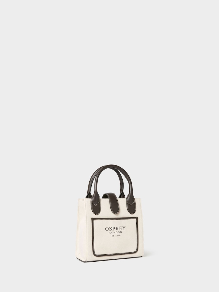 Osprey London Cream The Great Gaddesden Canvas Small Tote Bag - Image 2 of 5