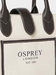 Osprey London Cream The Great Gaddesden Canvas Small Tote Bag - Image 4 of 5