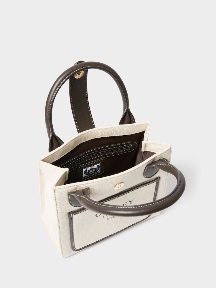 Osprey London Cream The Great Gaddesden Canvas Small Tote Bag - Image 5 of 5