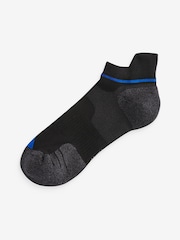 Black/Blue 4 Pack Active Cushioned Sports Trainers Socks 4 Pack - Image 3 of 5