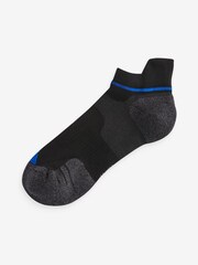 Black/Blue 4 Pack Active Cushioned Sports Trainers Socks 4 Pack - Image 4 of 5