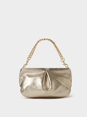 Osprey London Gold The Luxe Pleat Carina Leather Shrug Clutch Bag - Image 2 of 7
