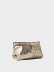 Osprey London Gold The Luxe Pleat Carina Leather Shrug Clutch Bag - Image 3 of 7