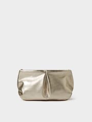 Osprey London Gold The Luxe Pleat Carina Leather Shrug Clutch Bag - Image 4 of 7