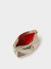 Osprey London Gold The Luxe Pleat Carina Leather Shrug Clutch Bag - Image 5 of 7