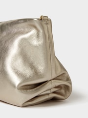 Osprey London Gold The Luxe Pleat Carina Leather Shrug Clutch Bag - Image 7 of 7