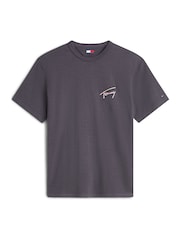 Tommy Jeans Black Back Graphic Textured Relaxed T-Shirt - Image 5 of 5