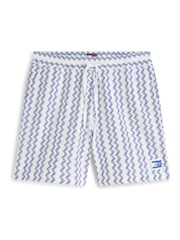 Tommy Jeans Blue Open Textured Logo Label Shorts - Image 5 of 5