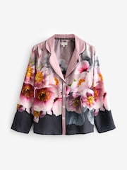 Rosa geblümt - B by Ted Baker – Pyjama aus Satin mit Blumenmuster und Knopfleiste - Bild 9 von 11
