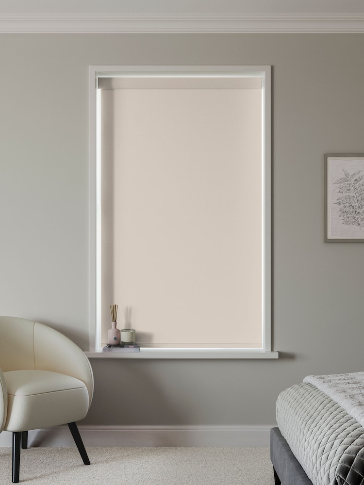 Oatmeal Natural Glow Made to Measure Blackout Roller Blind - Image 2 of 6