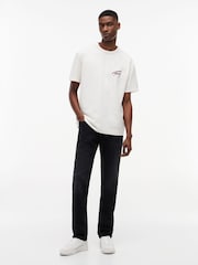 Tommy Jeans White Back Graphic Textured Relaxed T-Shirt - Image 3 of 6