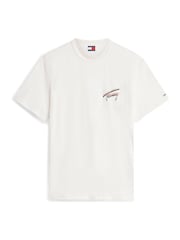 Tommy Jeans White Back Graphic Textured Relaxed T-Shirt - Image 6 of 6