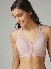 Pink Next Active Sports High Impact Zip Front Bra - Image 1 of 4