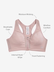 Pink Next Active Sports High Impact Zip Front Bra - Image 4 of 4
