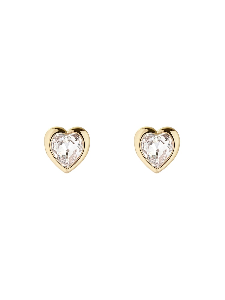 Ted Baker Gold Tone HAN: Crystal Heart Earrings - Image 1 of 4