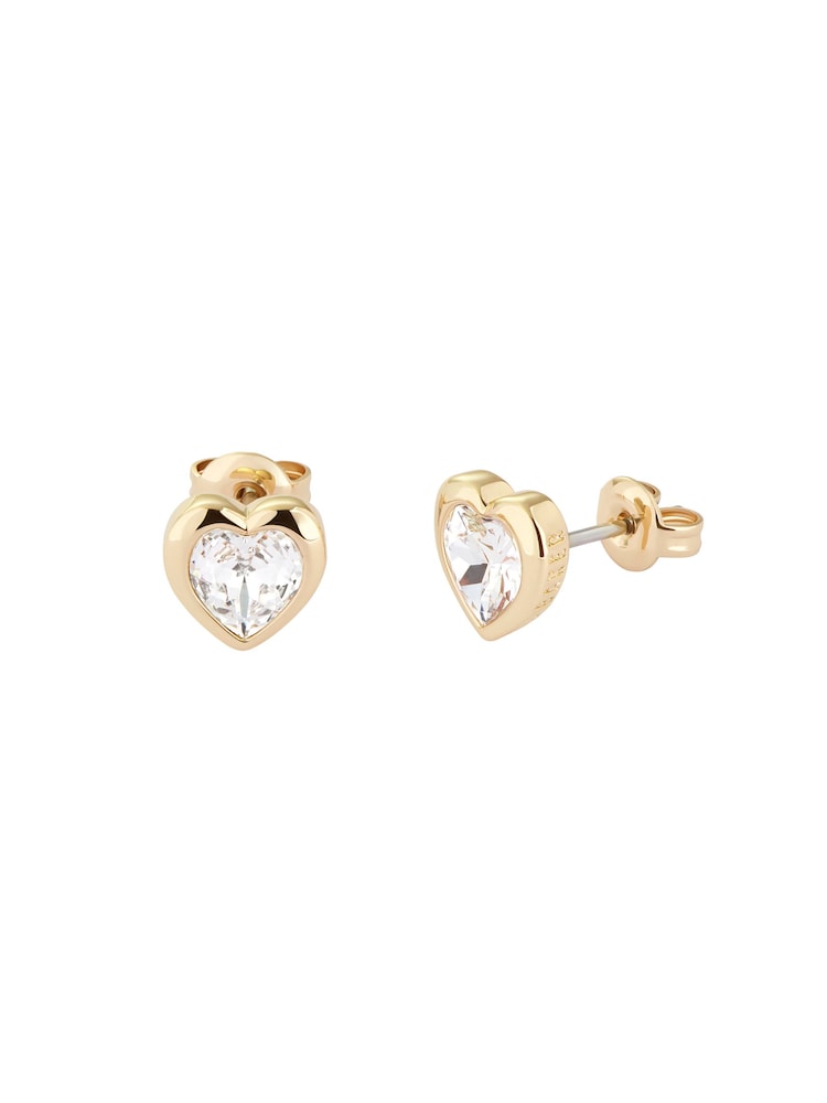 Ted Baker Gold Tone HAN: Crystal Heart Earrings - Image 2 of 4