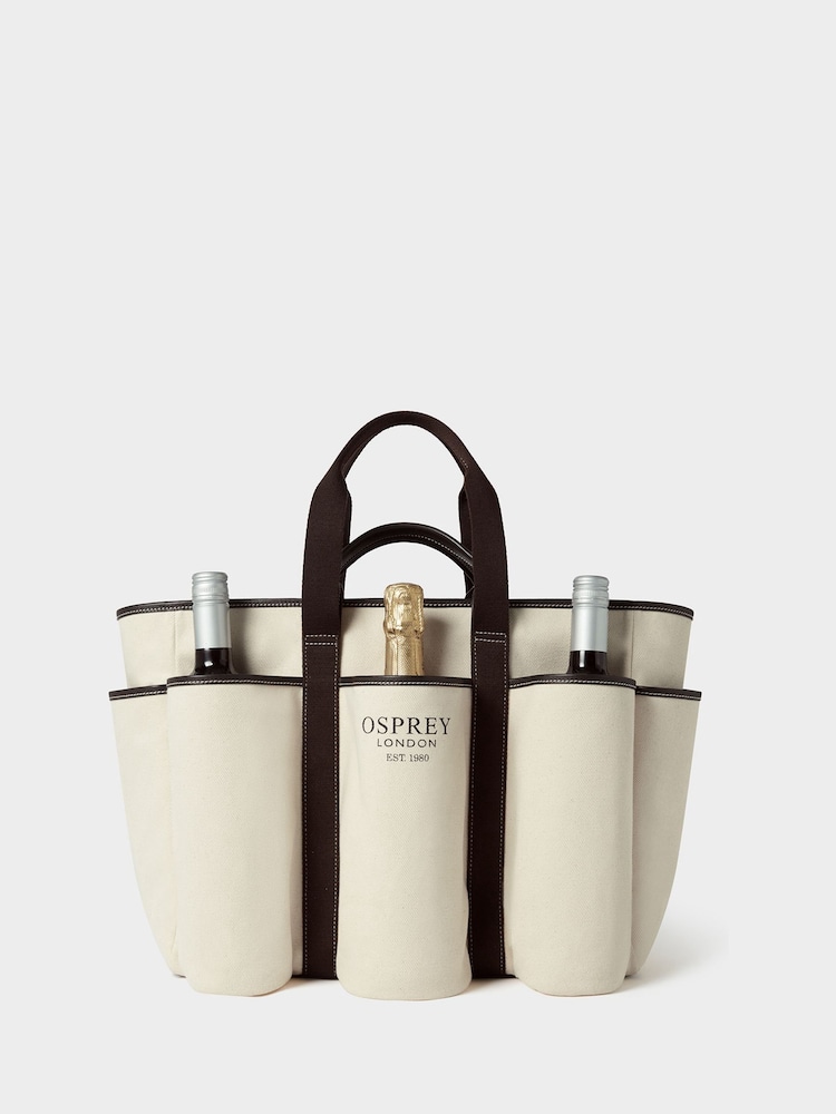 Osprey London Cream The Great Gaddesden Canvas Picnic Bag - Image 1 of 6 Osprey London Cream The Great Gaddesden Canvas Picnic Bag - Image 1 of 6