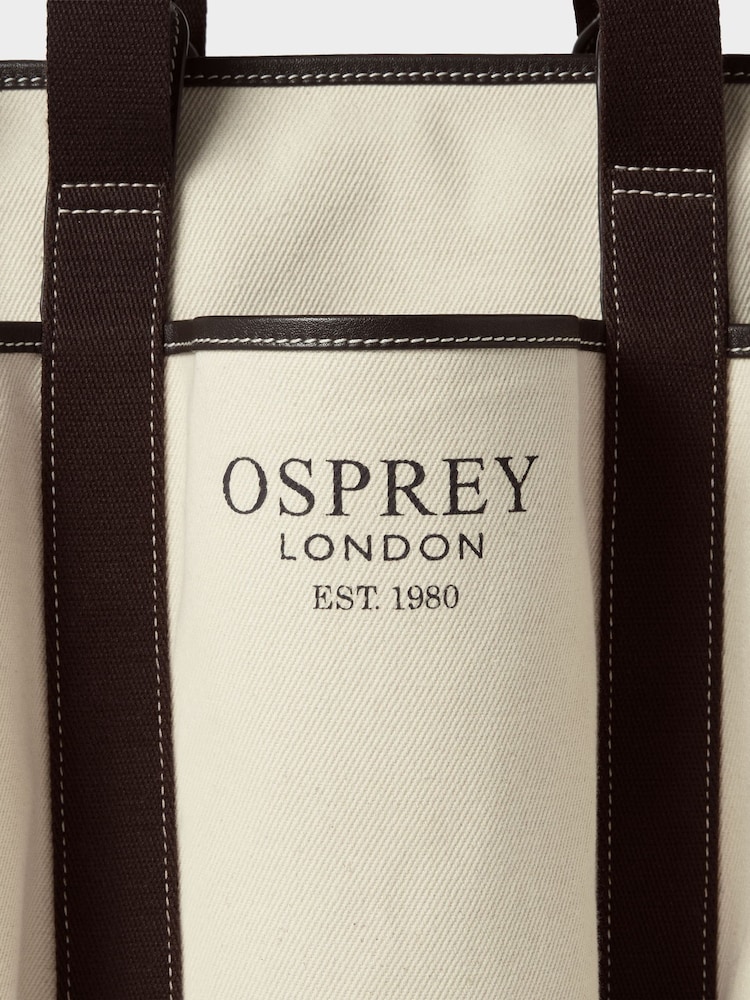 Osprey London Cream The Great Gaddesden Canvas Picnic Bag - Image 6 of 6 Osprey London Cream The Great Gaddesden Canvas Picnic Bag - Image 6 of 6