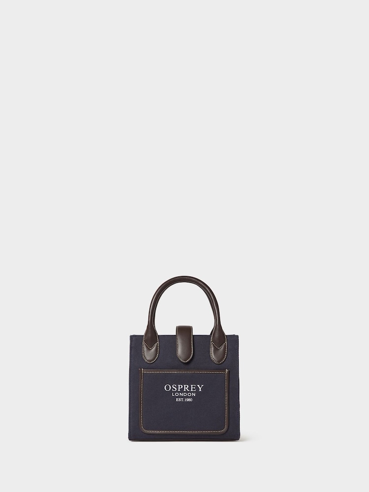 Osprey London Blue The Great Gaddesden Canvas Small Tote Bag - Image 1 of 5 Osprey London Blue The Great Gaddesden Canvas Small Tote Bag - Image 1 of 5
