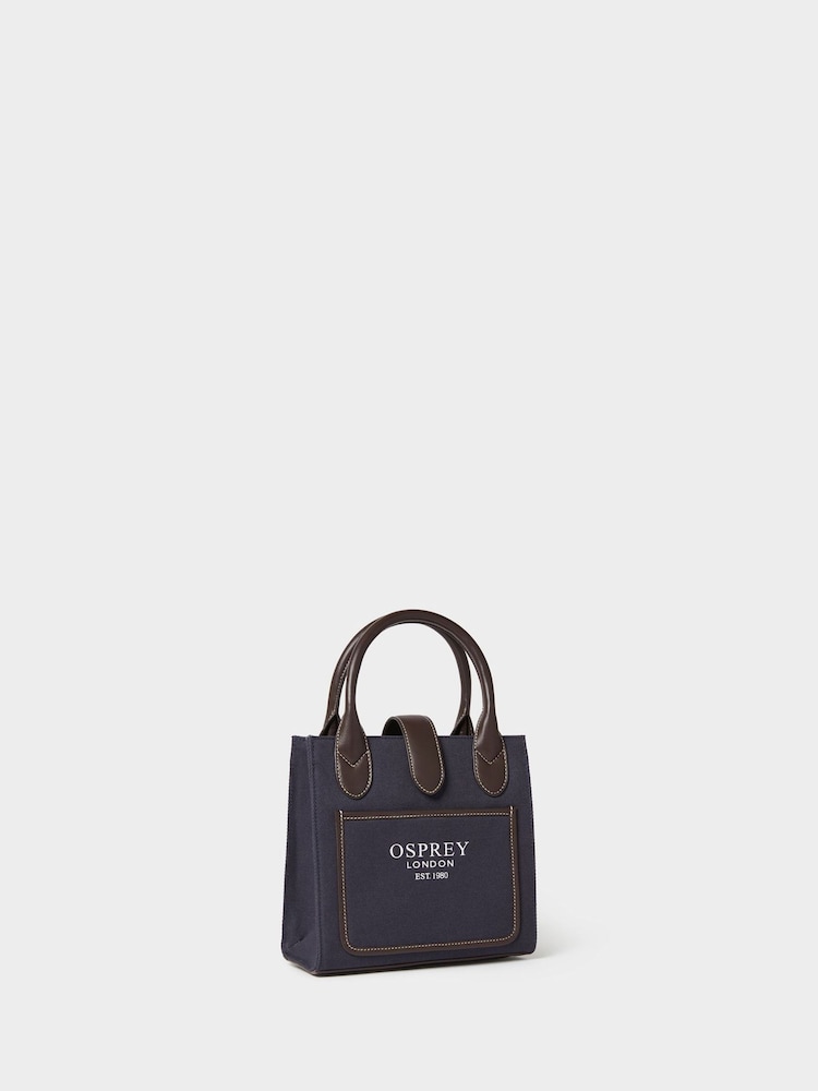 Osprey London Blue The Great Gaddesden Canvas Small Tote Bag - Image 2 of 5 Osprey London Blue The Great Gaddesden Canvas Small Tote Bag - Image 2 of 5