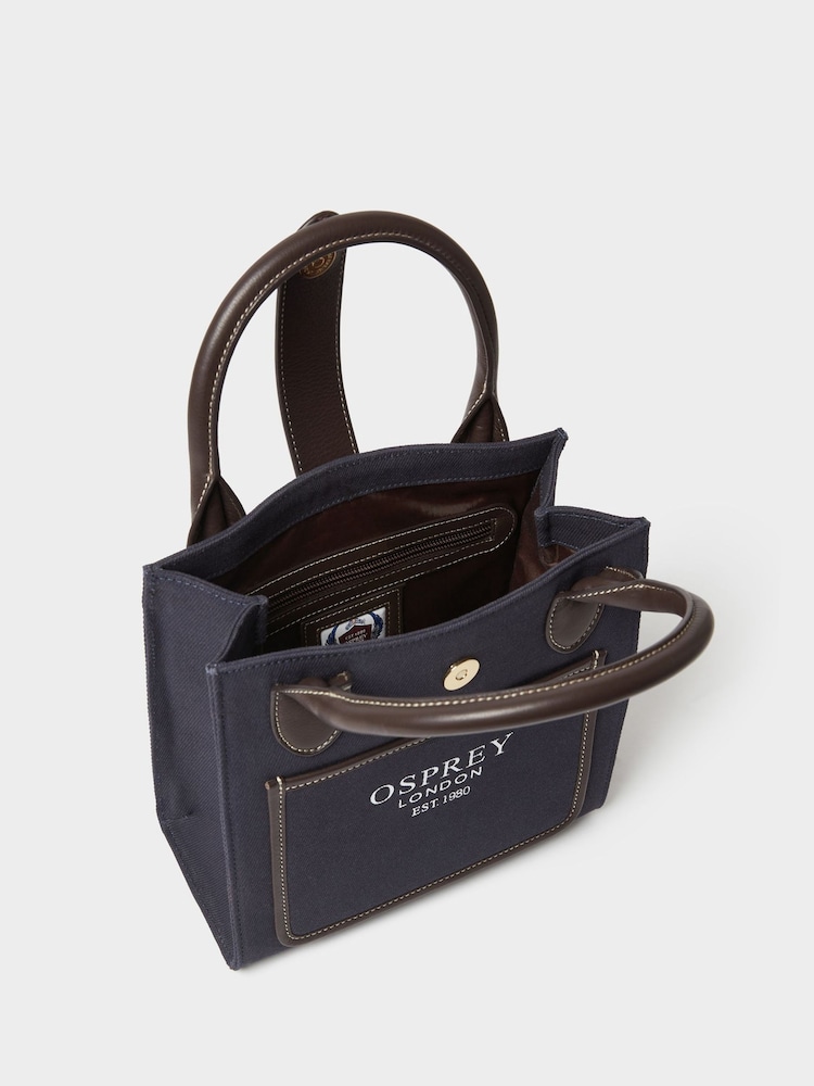Osprey London Blue The Great Gaddesden Canvas Small Tote Bag - Image 5 of 5 Osprey London Blue The Great Gaddesden Canvas Small Tote Bag - Image 5 of 5