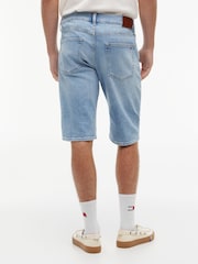 Tommy Jeans Blue Ryan Faded Straight Denim Shorts - Image 2 of 5