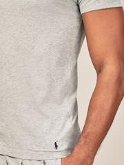 Polo Ralph Lauren Black/Grey/White Slim 100% Cotton T-Shirts 3 Pack - Image 10 of 11